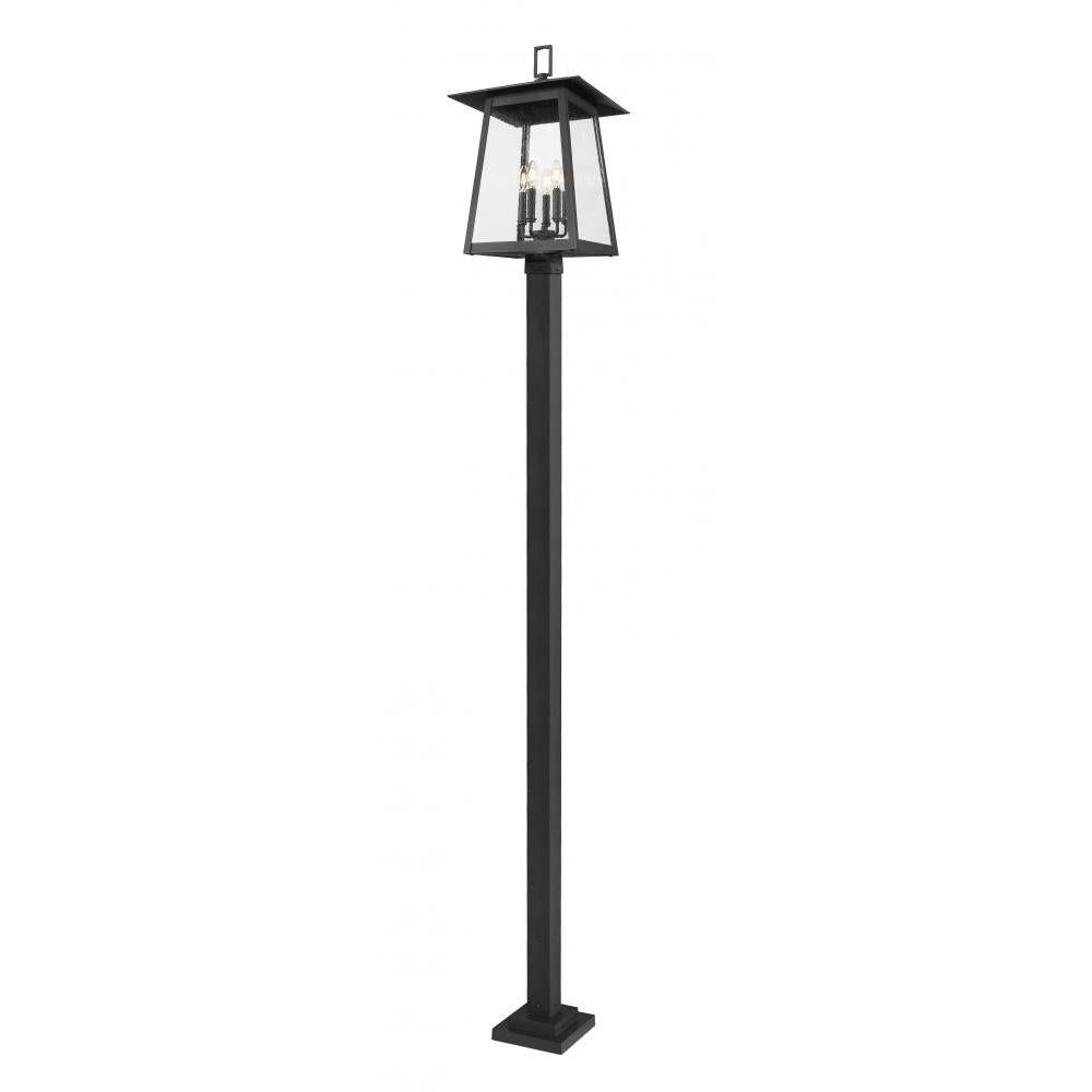5 Light Outdoor Post Mounted Fixture-Clear Seedy