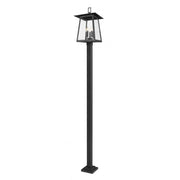 5 Light Outdoor Post Mounted Fixture-Clear Seedy