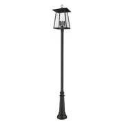 6 Light Outdoor Post Mounted Fixture-Clear Seedy