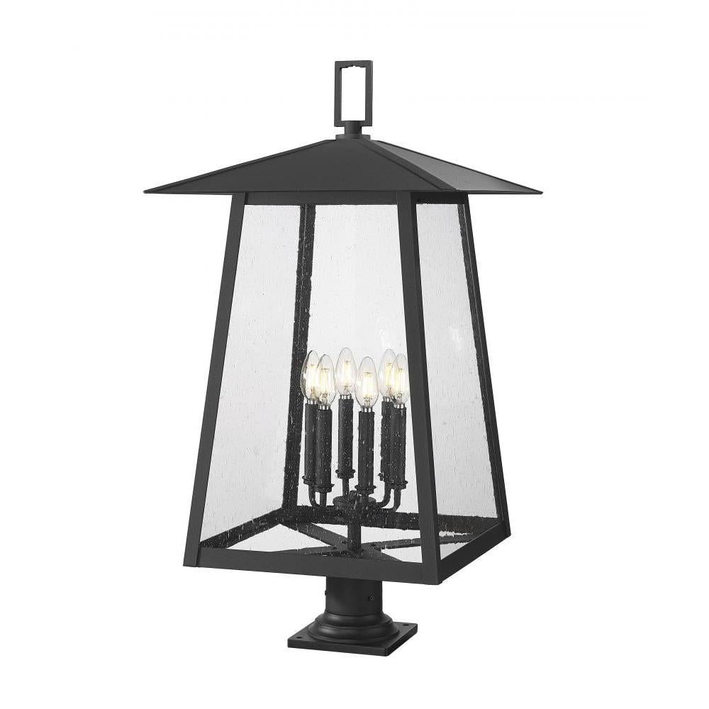 6 Light Outdoor Pier Mounted Fixture-Clear Seedy