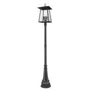 6 Light Outdoor Post Mounted Fixture-Clear Seedy