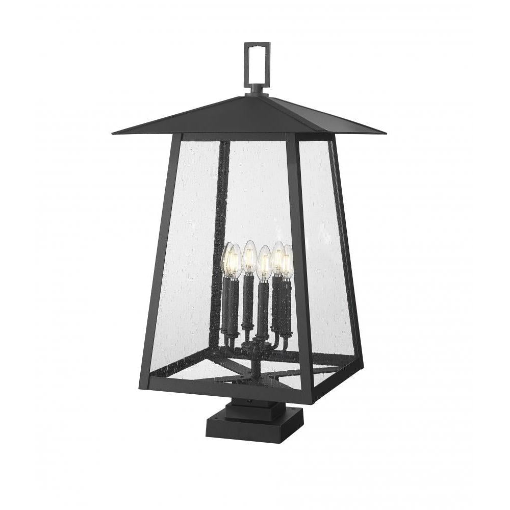 6 Light Outdoor Pier Mounted Fixture-Clear Seedy
