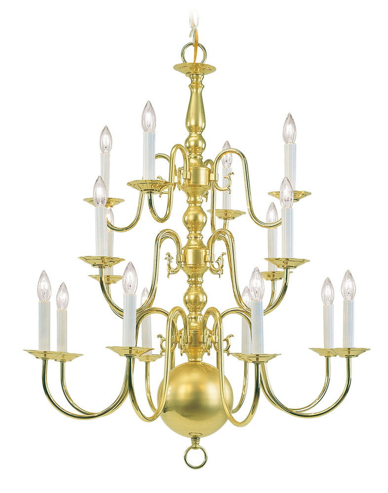 Livex Lighting WILLIAMSBURGH 5016-02 Chandelier Traditional - Polished Brass