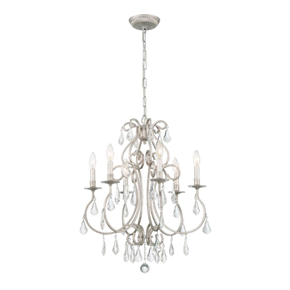 Crystorama ASHTON 5016-OS-CL-MWP Chandelier Contemporary - Olde Silver