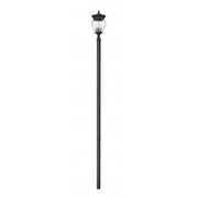 4 Light Outdoor Post Mounted Fixture-Clear Ribbed