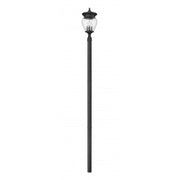 4 Light Outdoor Post Mounted Fixture-Clear Ribbed