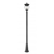 4 Light Outdoor Post Mounted Fixture-Clear Ribbed