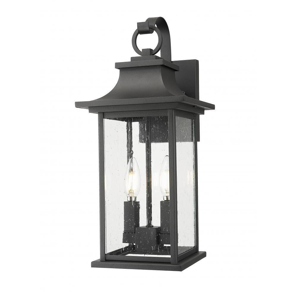 2 Light Outdoor Wall Light-Clear Seedy