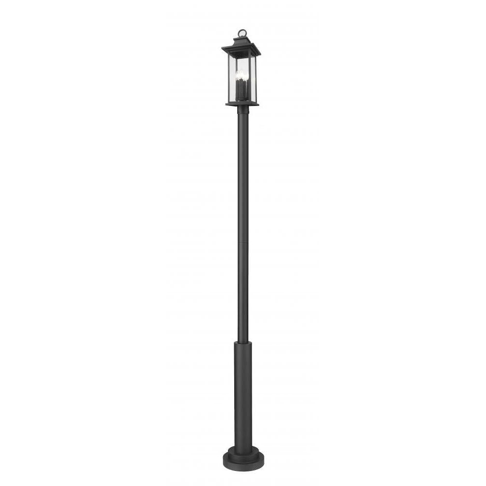 4 Light Outdoor Post Mounted Fixture-Clear Seedy