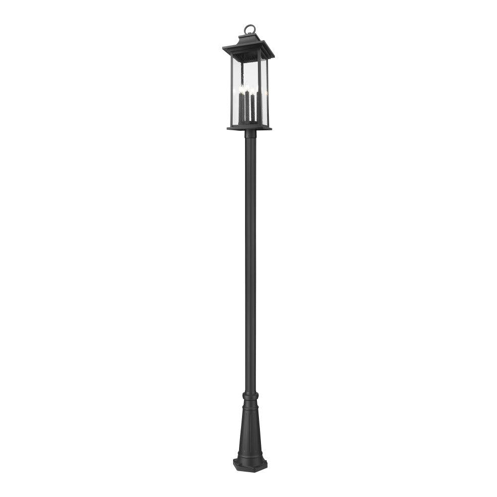 6 Light Outdoor Post Mounted Fixture-Clear Seedy