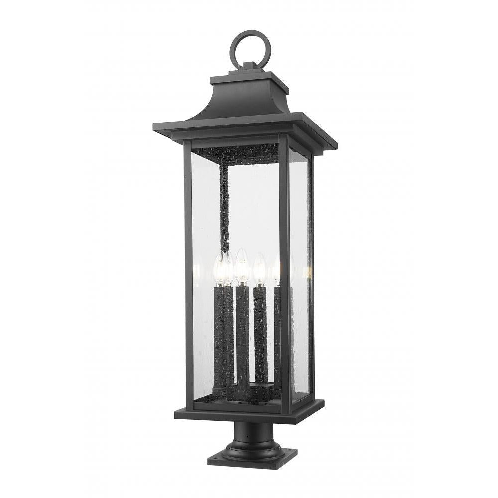 6 Light Outdoor Pier Mounted Fixture-Clear Seedy