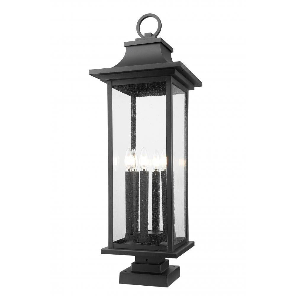 6 Light Outdoor Pier Mounted Fixture-Clear Seedy