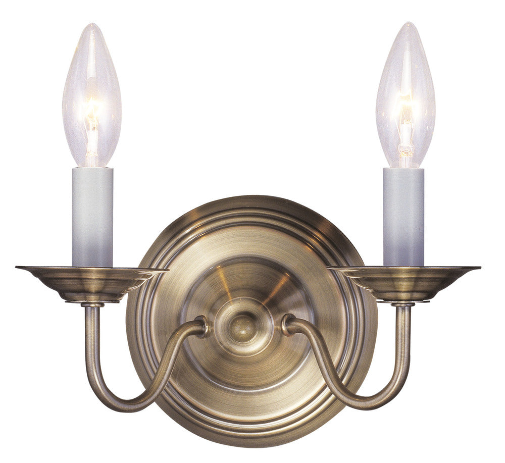 Livex Lighting WILLIAMSBURGH 5018-01 Sconce Traditional - Antique Brass