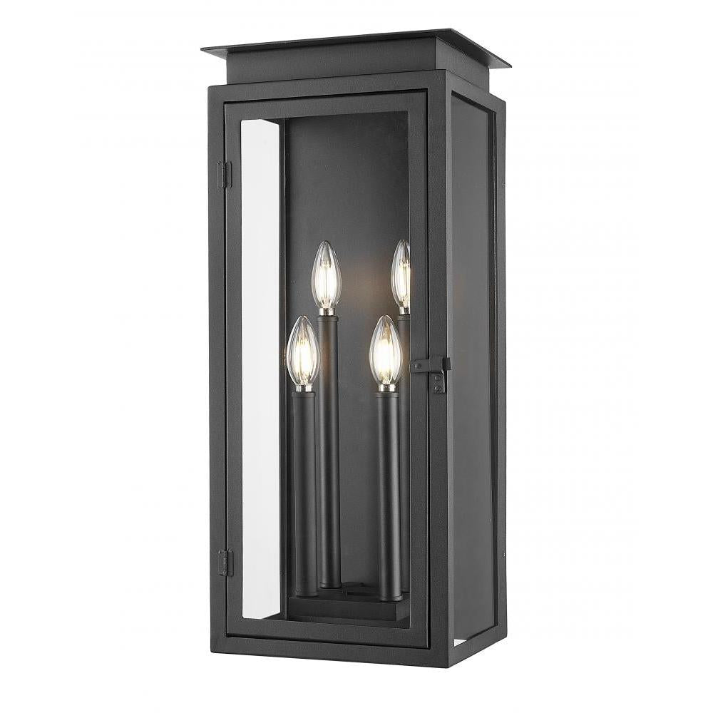 4 Light Outdoor Wall Light-Clear
