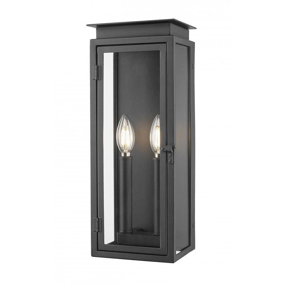 2 Light Outdoor Wall Light-Clear