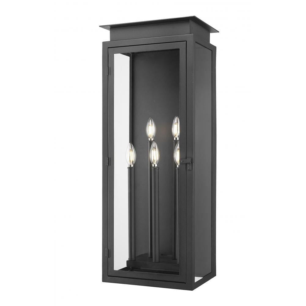 5 Light Outdoor Wall Light-Clear