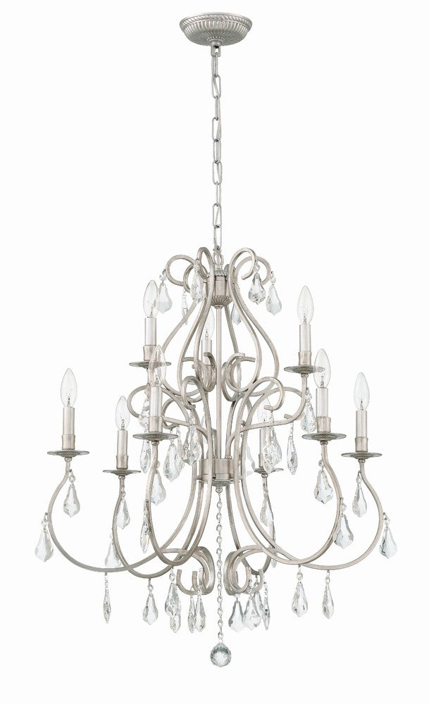 Crystorama ASHTON 5019-OS-CL-MWP Chandelier Contemporary - Olde Silver