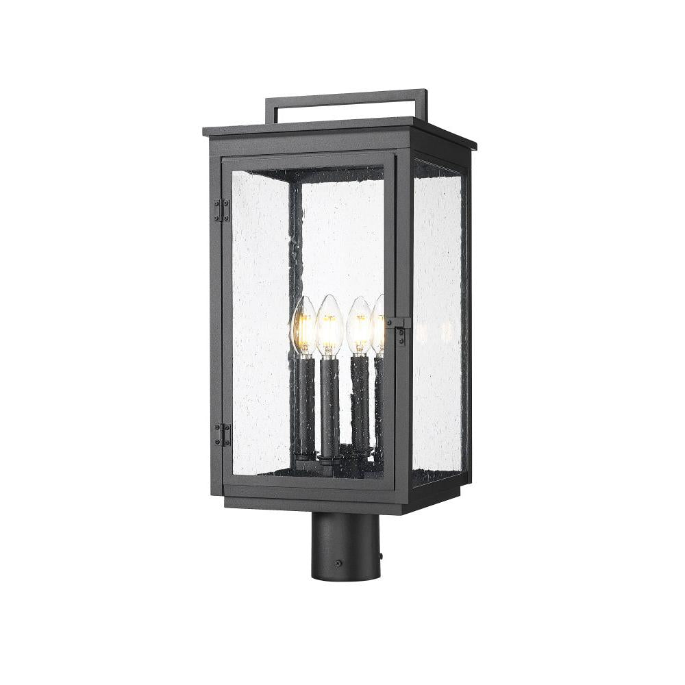 4 Light Outdoor Post Mount Fixture-Clear Seedy