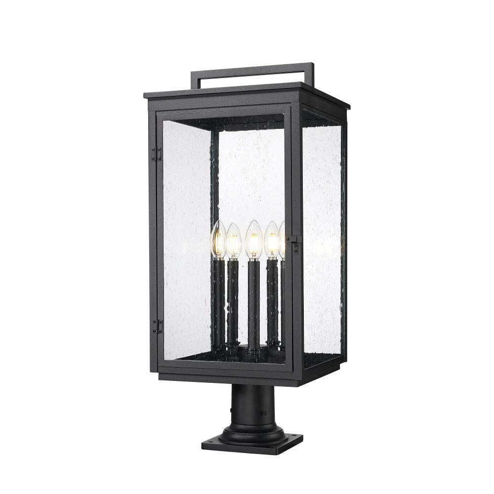 5 Light Outdoor Pier Mounted Fixture-Clear Seedy