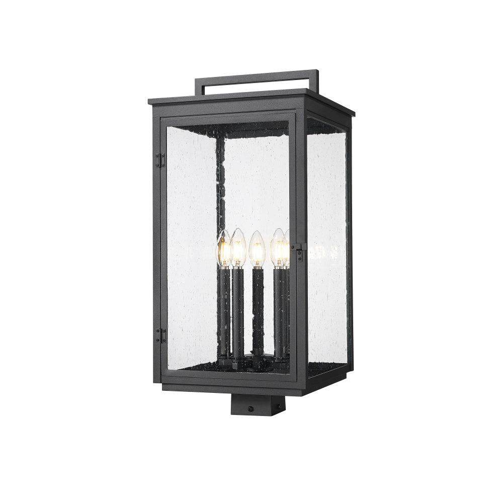 5 Light Outdoor Post Mount Fixture-Clear Seedy