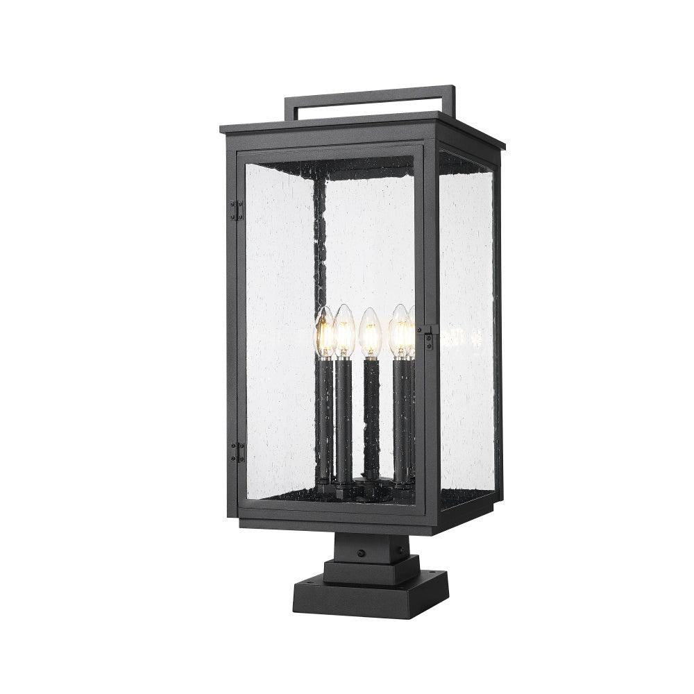 5 Light Outdoor Pier Mounted Fixture-Clear Seedy