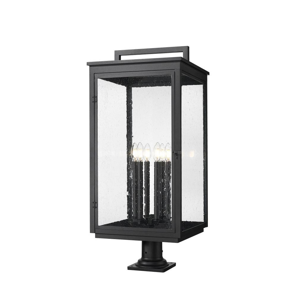 6 Light Outdoor Pier Mounted Fixture-Clear Seedy