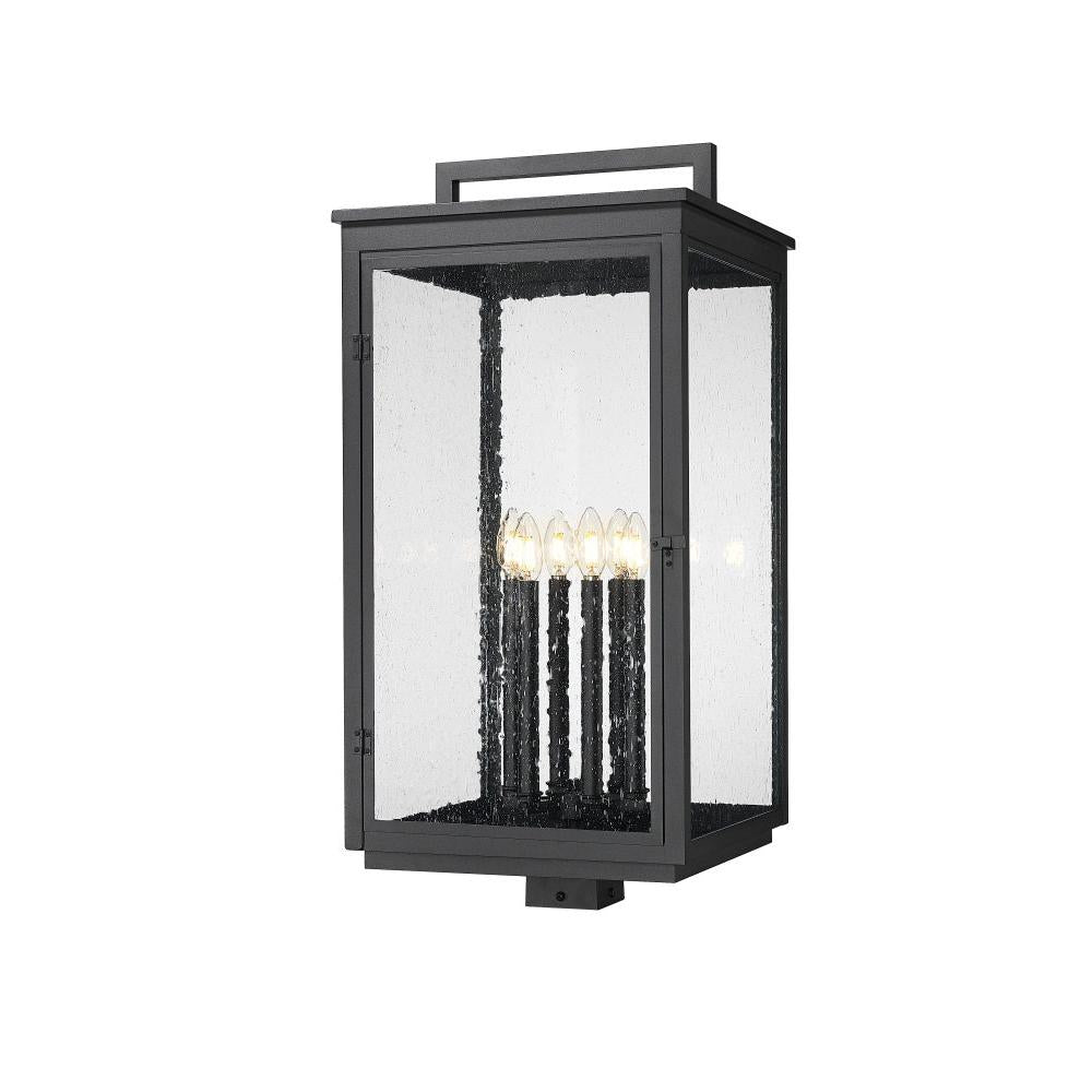 6 Light Outdoor Post Mount Fixture-Clear Seedy