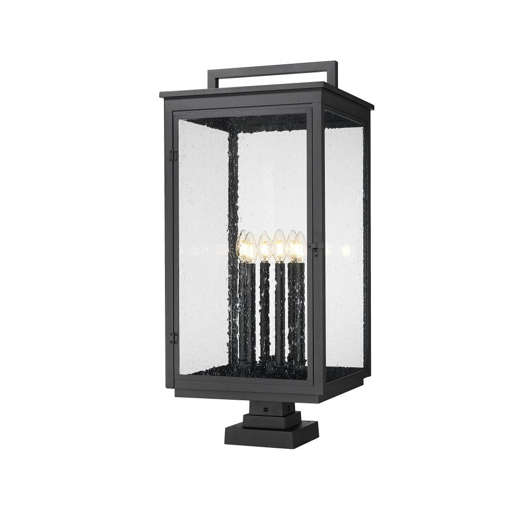 6 Light Outdoor Pier Mounted Fixture-Clear Seedy