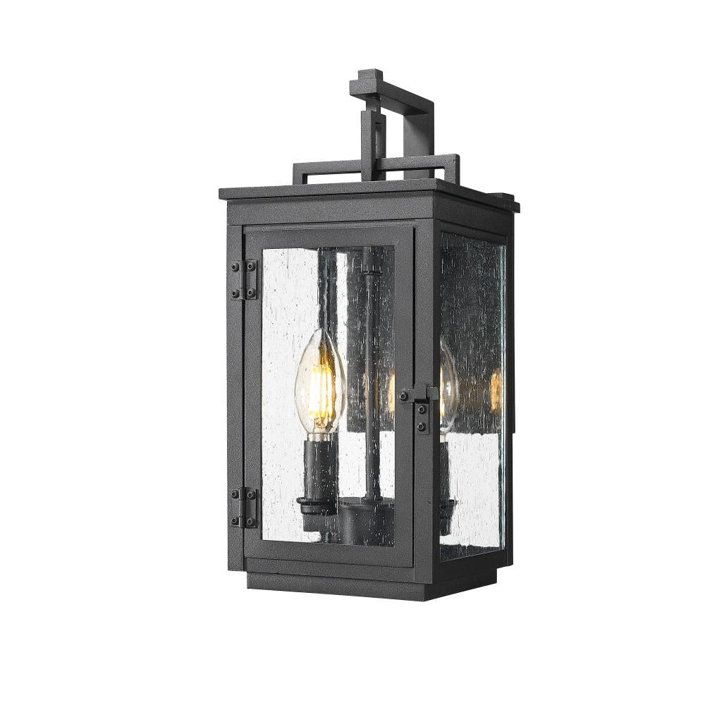2 Light Outdoor Wall Light-Clear Seedy