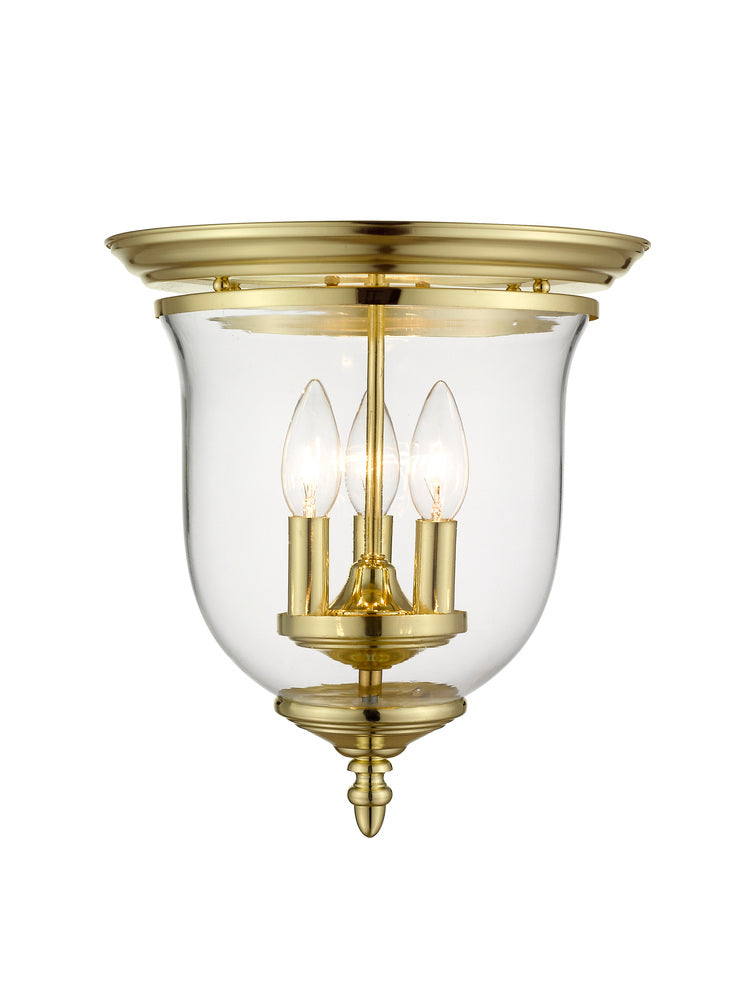 Livex Lighting LEGACY 5021-02 Flush Mount Traditional - Polished Brass