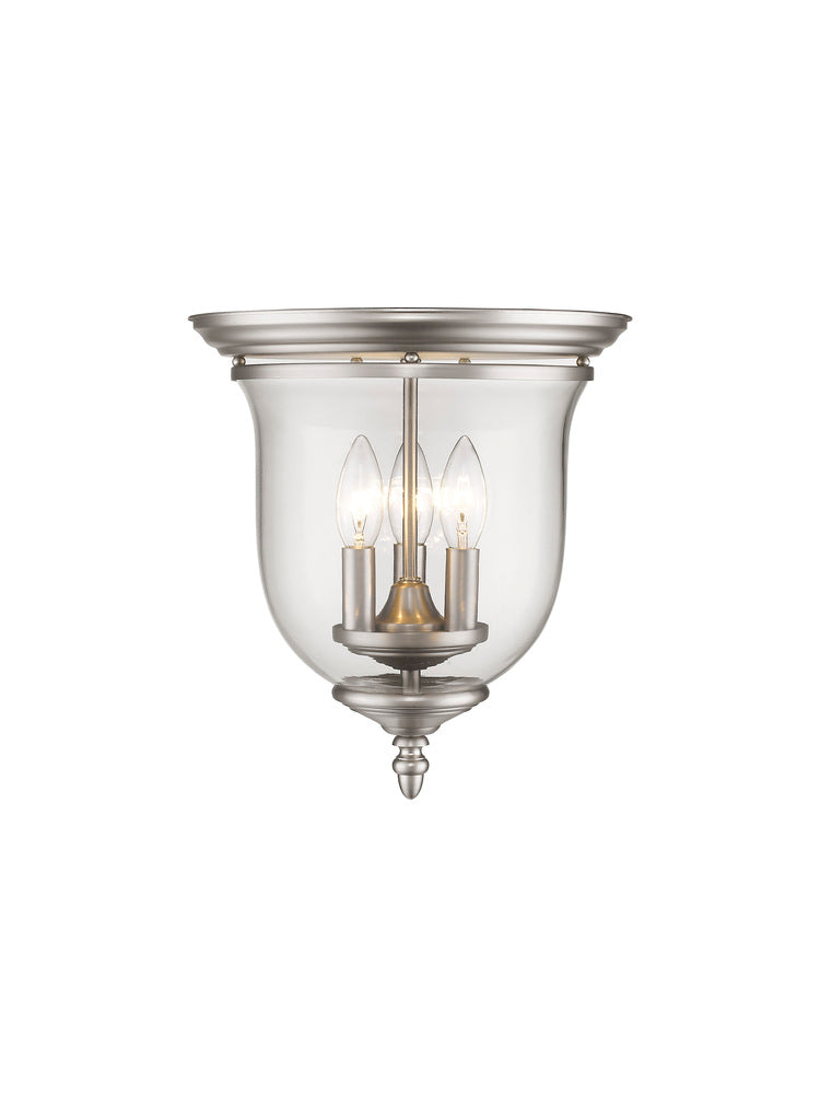 Livex Lighting LEGACY 5021-91 Flush Mount Traditional - Brushed Nickel