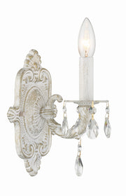 Crystorama Paris Market 5021-AW-CL-MWP – 6.25 Inch – 1 Light – Sconce – Clear Crystal – Antique White – Dry Rated