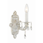 Crystorama Paris Market 5021-AW-CL-S – 6.25 Inch – 1 Light – Sconce – Clear Crystal – Antique White – Dry Rated