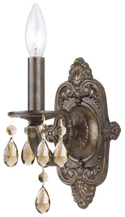 Crystorama Paris Market 5021-VB-GT-S – 6.25 Inch – 1 Light – Sconce – Clear Crystal – Venetian Bronze – Dry Rated