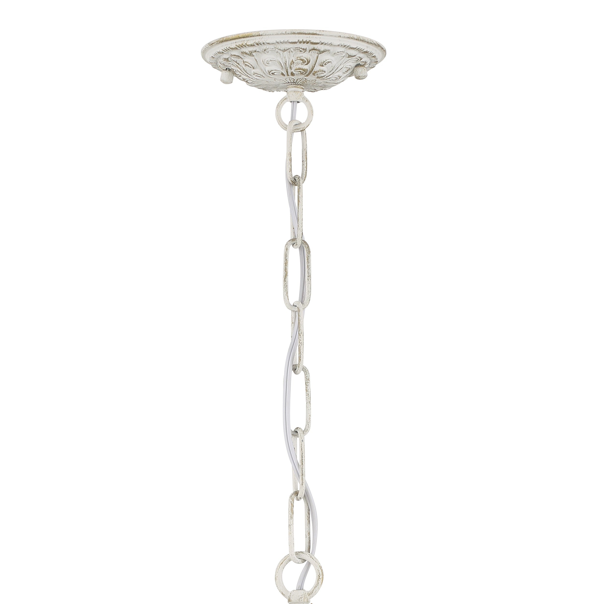 Crystorama Paris Market 5024-AW-CL-MWP – 13.5 Inch – 4 Light – Chandelier – Clear Crystal – Antique White – Dry Rated