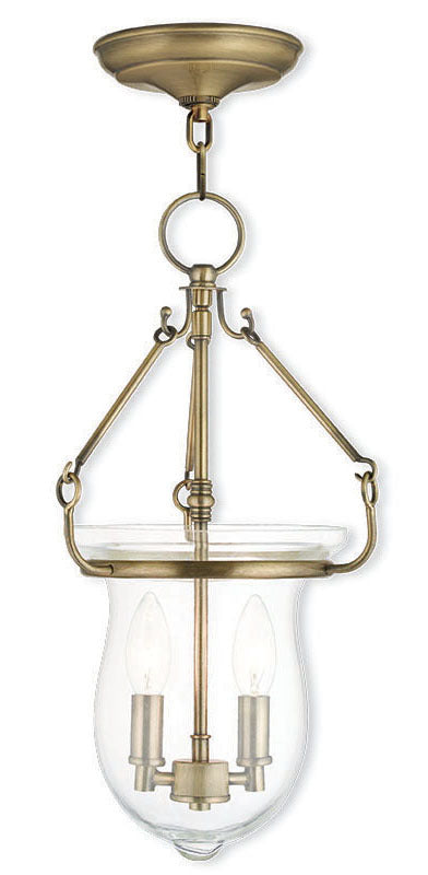 Livex Lighting CANTERBURY 50294-01 Pendant Transitional - Antique Brass