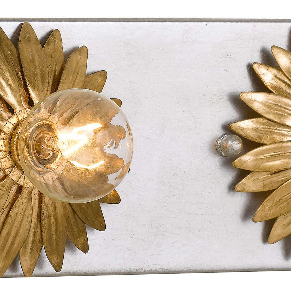 Crystorama Broche 503-GA-SA – 18 Inch – 3 Light – Bath Vanity Light – Antique Gold + Antique Silver – Damp Rated