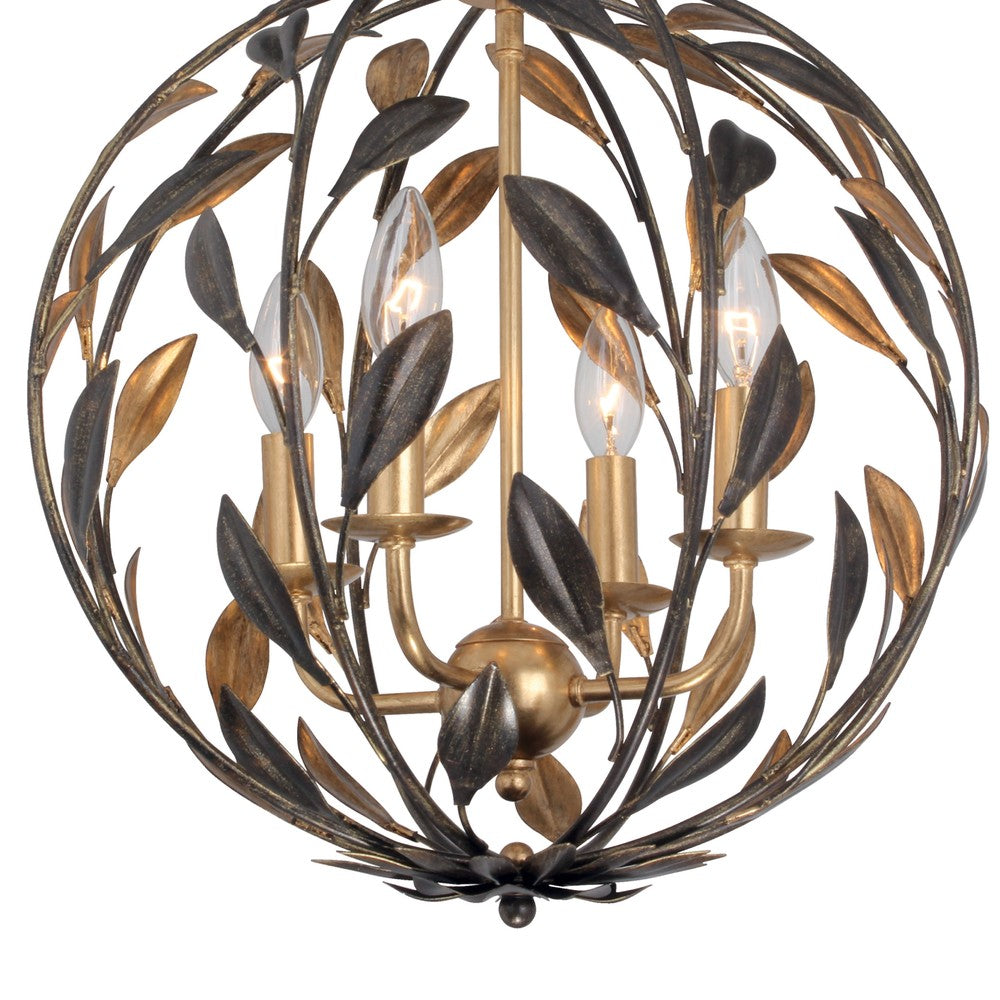 Crystorama BROCHE 504-EB-GA Mini Chandelier Contemporary - English Bronze