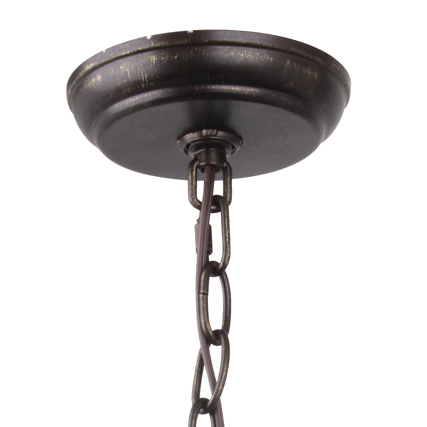Crystorama Broche 504-EB-GA – 16 Inch – 4 Light – Chandelier – English Bronze + Antique Gold – Damp Rated
