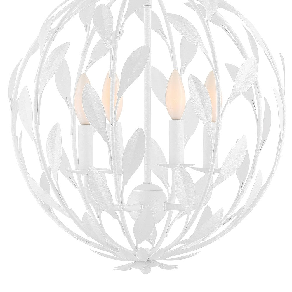 Crystorama BROCHE 504-MT Mini Chandelier Contemporary - Matte White