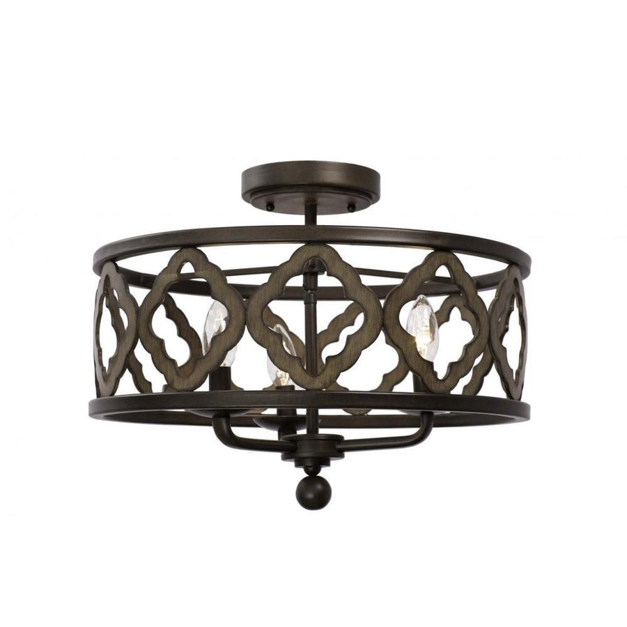 Whittaker 18 Inch Semi Flush Mount – Brownstone – 504841BS