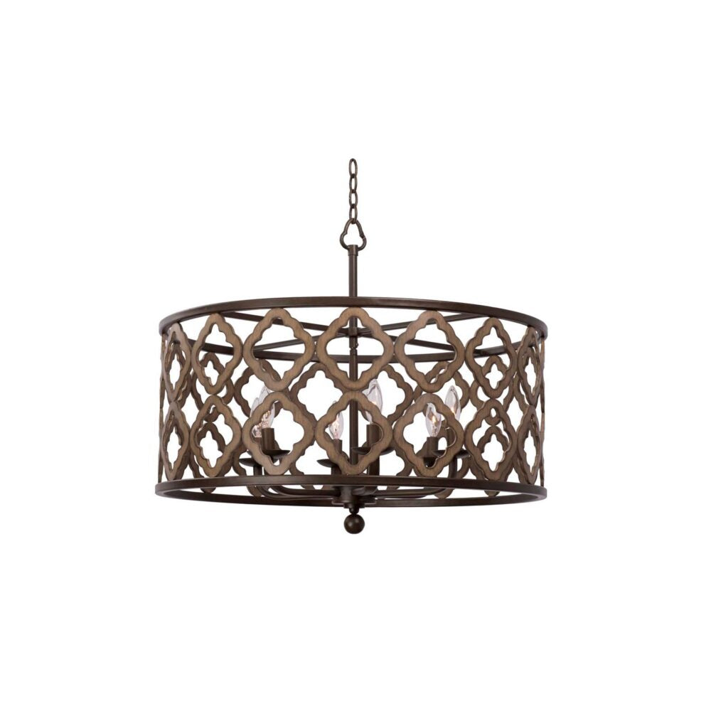 Whittaker 6 Light Pendant – Brownstone – 504852BS