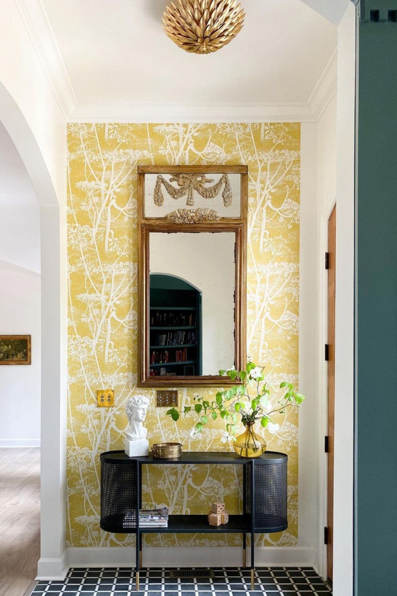 Crystorama Broche 505-GA – 16 Inch – 4 Light – Semi Flush Mount Light – Antique Gold – Damp Rated