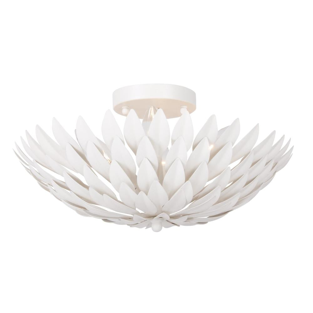 Crystorama BROCHE 505-MT Semi Flush Mt Contemporary - Matte White