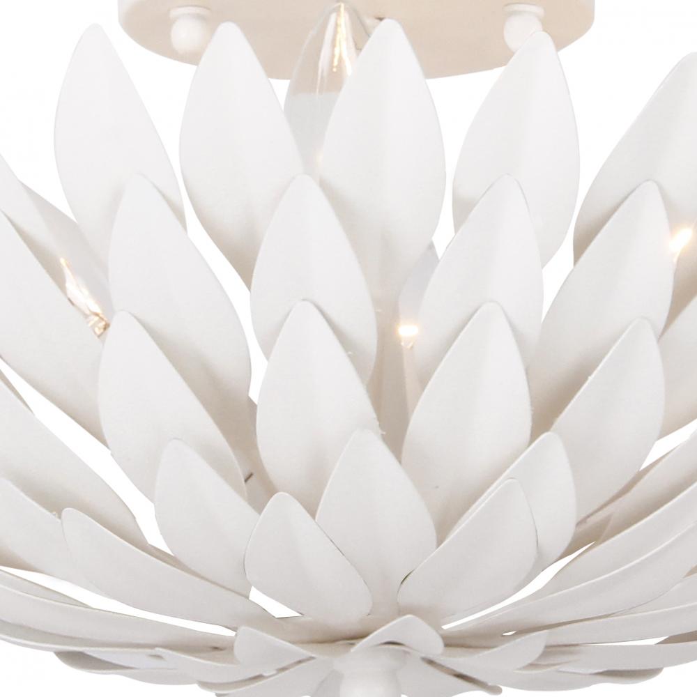 Crystorama BROCHE 505-MT Semi Flush Mt Contemporary - Matte White