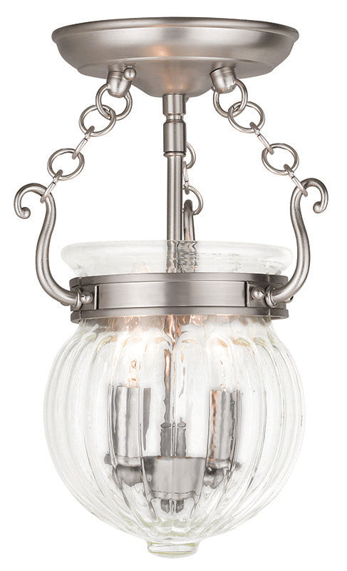 Livex Lighting EVERETT 50502-91 Flush Mount Traditional - Nickel