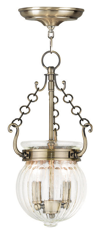 Livex Lighting EVERETT 50503-01 Pendant Traditional - Antique Brass