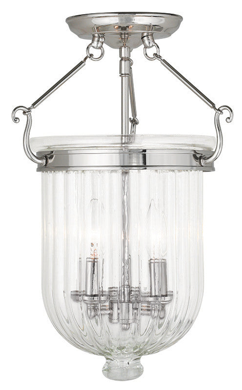 Livex Lighting COVENTRY 50516-35 Flush Mount Traditional - Polished Nickel