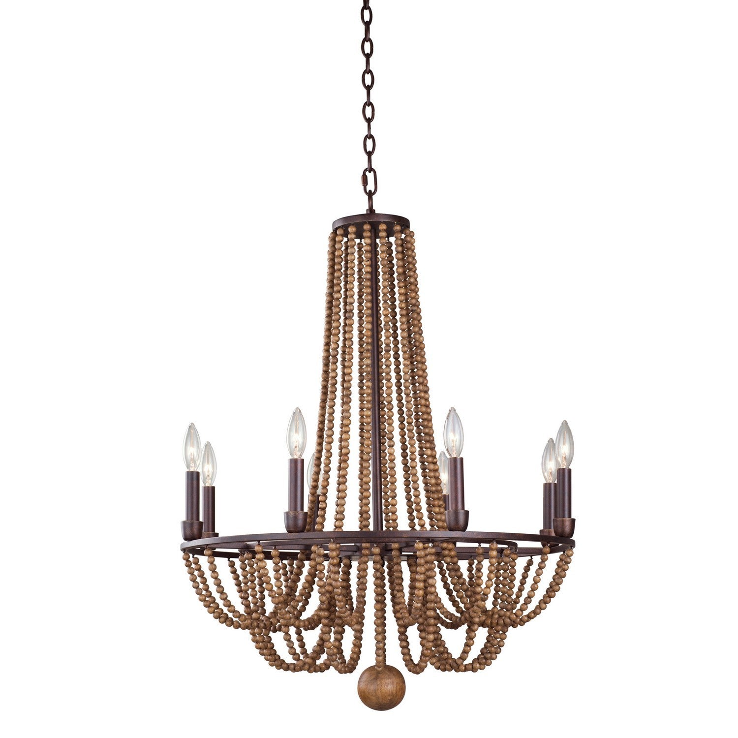 Kalco Lighting 505271RM Beechwood 8 Light Chandelier - Royal Mahogany
