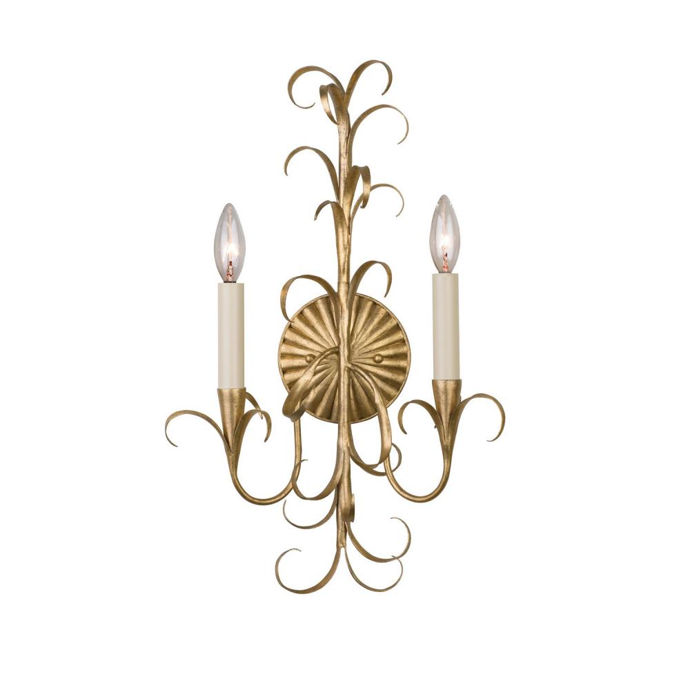Ainsley 13 Inch Wall Sconce – Oxidized Gold Leaf – 505420OL